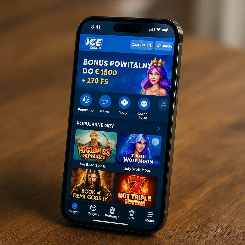 Ice Casino - Wersja mobilna platformy - Responsywny design dla smartfonów i tabletów